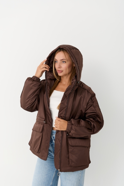 Куртка Бренд 65_100 Плащівка Gloria 17182 Цвет: Шоколад