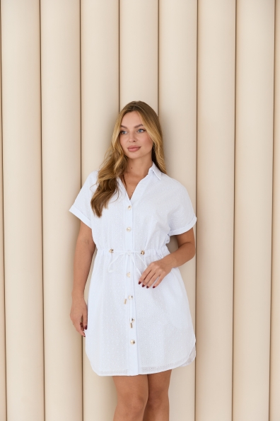 Сукня Еріка Міні к/р Прошва 17070 Цвет: Біла/дрібна квіточка